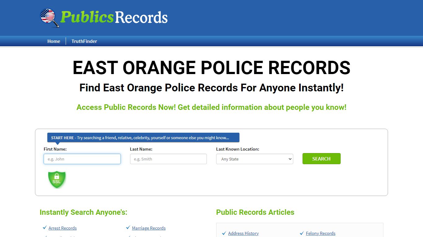 Find East Orange Police Records For Anyone Instantly!